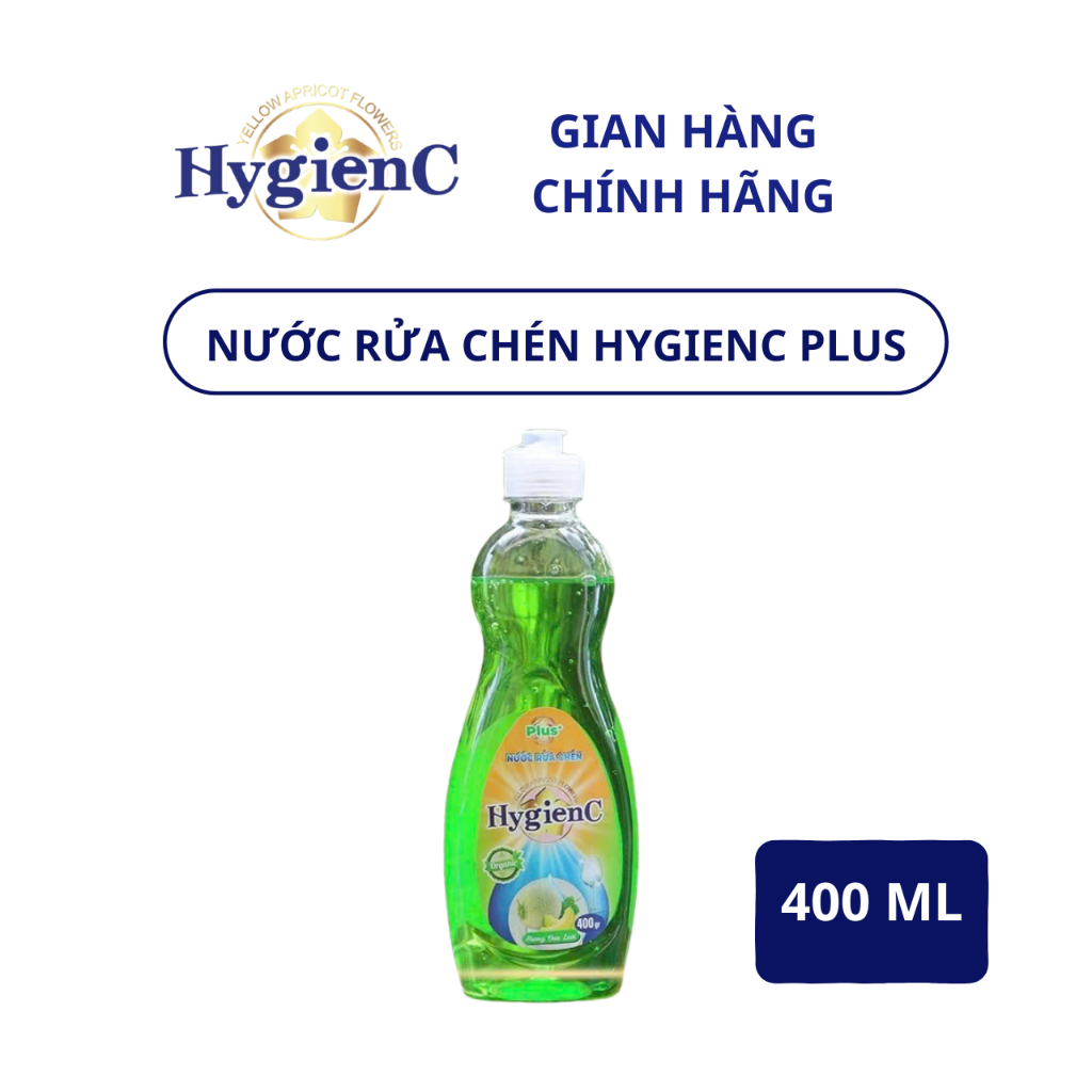 Ảnh Nước Rửa Chén HygienC Plus 400g Làm Sạch Vết Dầu Mỡ Bám Trên Chén Bát 2