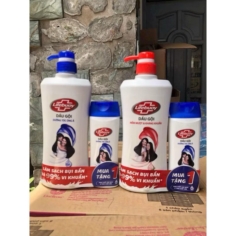 Dầu Gội Lifebuoy Tóc Dày Óng Ả 640g tặng kèm lifebuoy / sunsilk