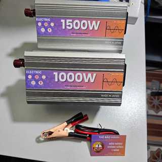 Kích 1000W - 1500w ELECTRIC AC12V sang 220V AC bộ Bộ chuyển đổi điện Sine Chuẩn 2024