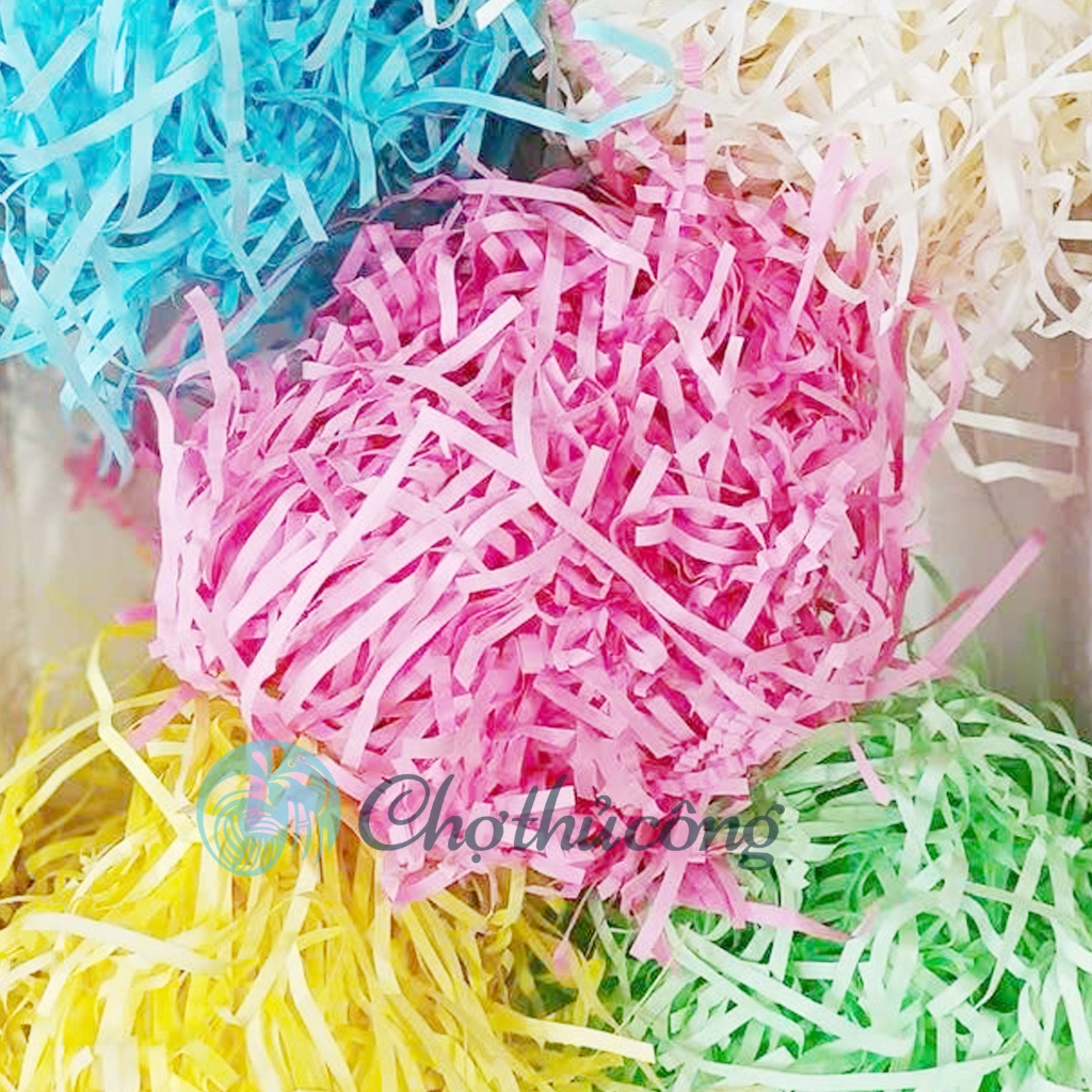 Giấy vụn giấy rơm lót hộp quà loại mềm tơi, giấy sợi lót quà, giấy rơm ...
