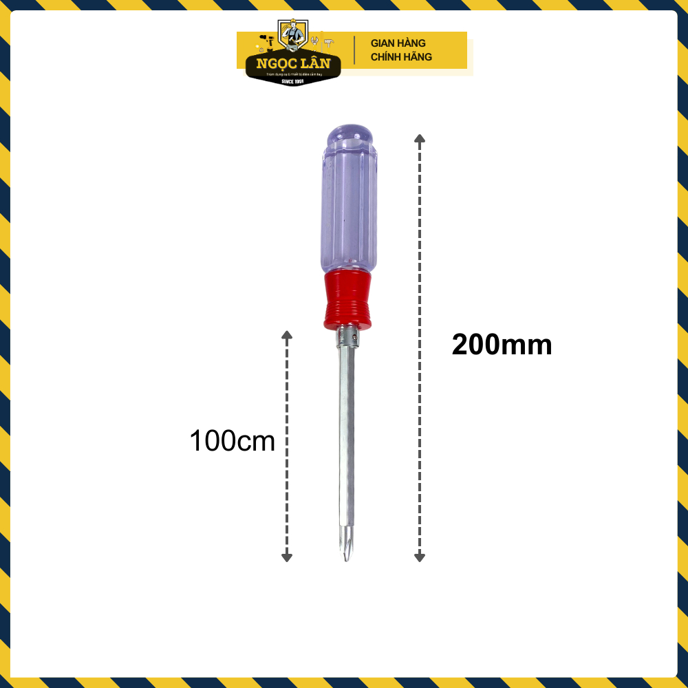 Combo Kìm bấm chết 10 inch có bọc tay cầm và tua vít 2 đầu 6x100 sữa chữa cơ bản