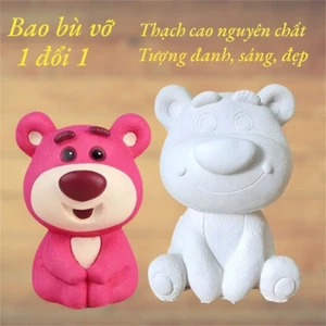 Bộ tượng tô màu GẤU DÂU bằng thạch cao 3D kích thước 17-25 cm cho bạn thoải thức sáng tạo