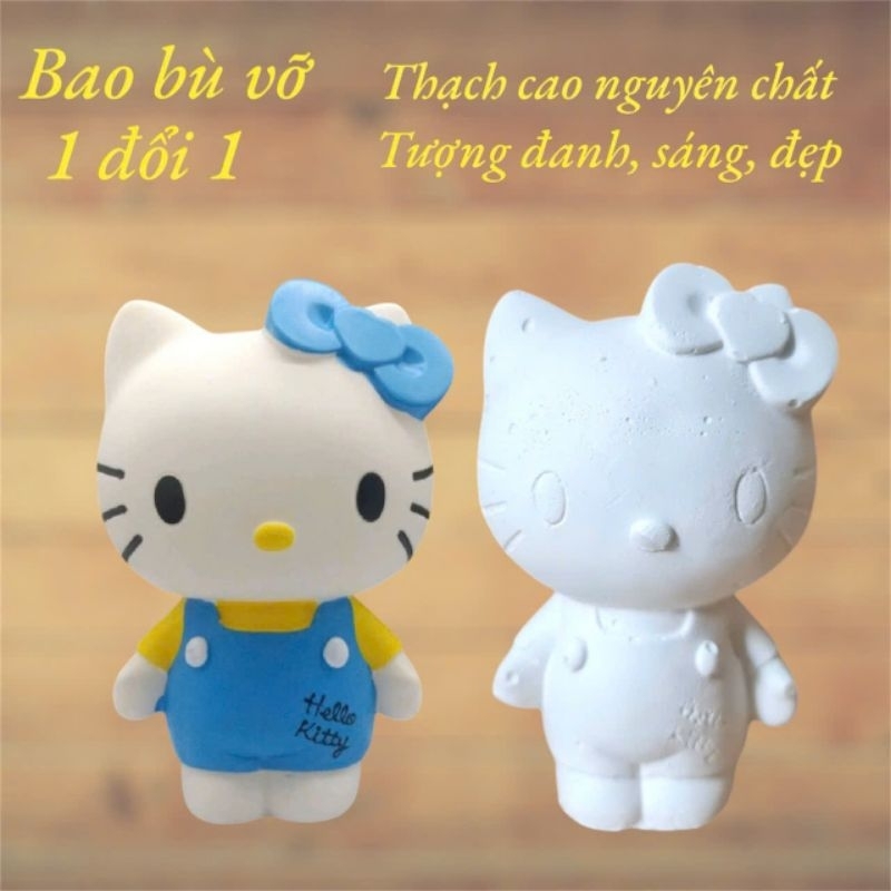 [Được chọn mẫu] Bộ tượng tô màu KITTY bằng thạch cao 3D kích thước 17-25 cm cho bạn thoải thức sáng tạo