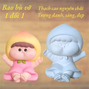 Bộ tượng tô màu BÉ HOA QUẢ bằng thạch cao 3D kích thước 17-25 cm cho bạn thoải thức sáng tạo