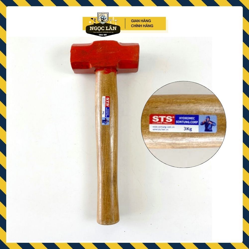 Combo búa lục giác, búa tạ 3kg và rìu 3 chức năng Sơn Tùng đóng đinh, nhổ đinh, bổ củi