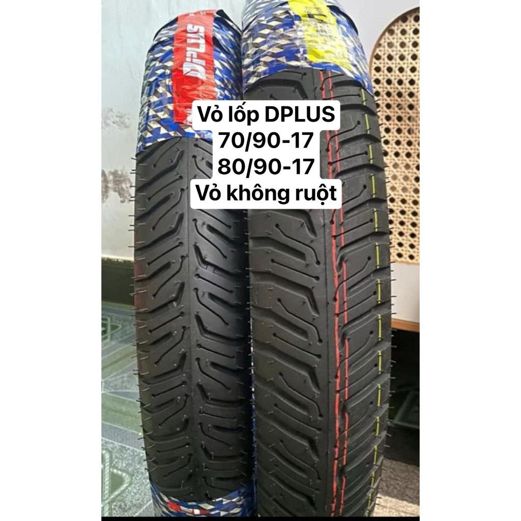 Vỏ lốp DPLUS size 70&80 gắn cho các dòng xe số, côn tay. Vỏ KHÔNG RUỘT ...