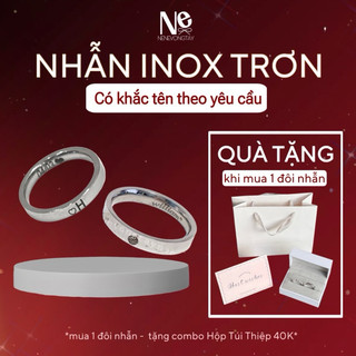 Titanium Steel Couple Rings, engravable by nene.storeee
