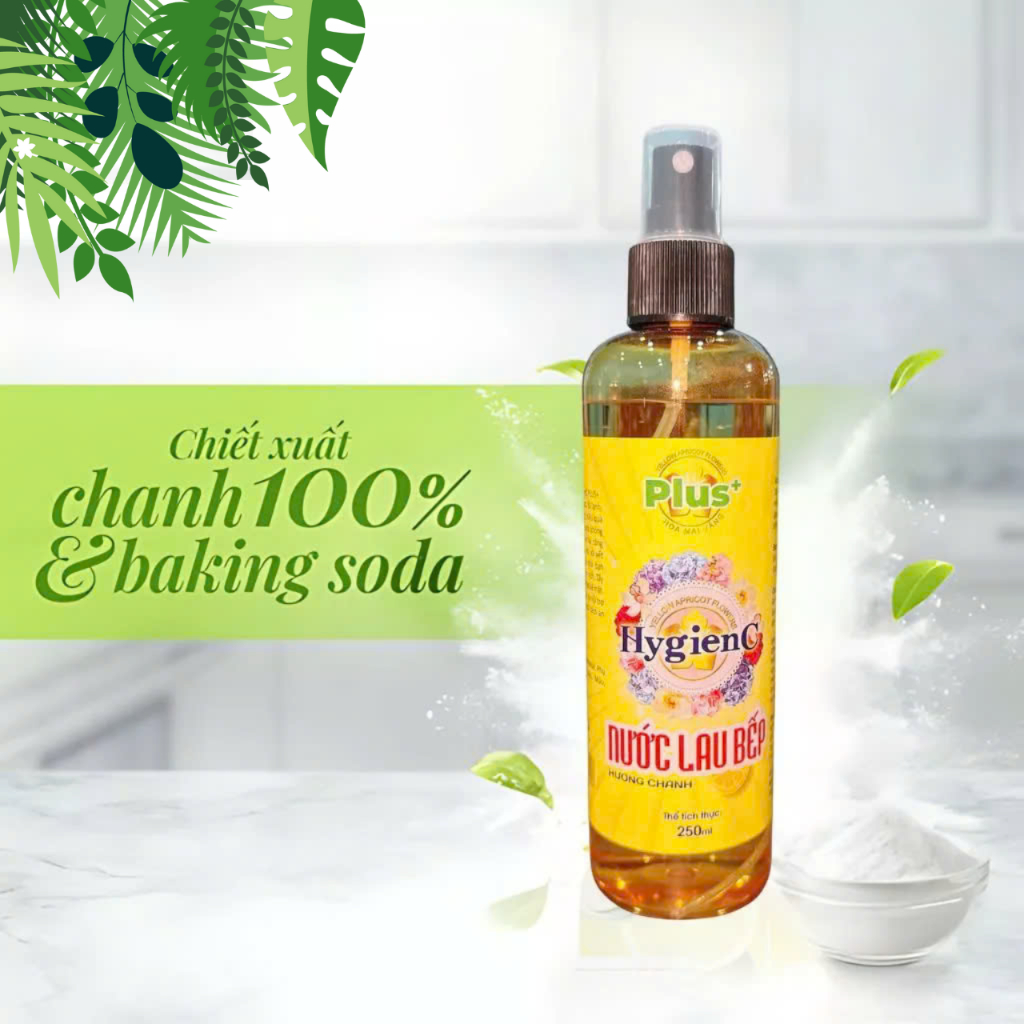 Ảnh Nước Lau Bếp HygienC Hương Chanh & Baking Soda Chai 250ml/Chai 4