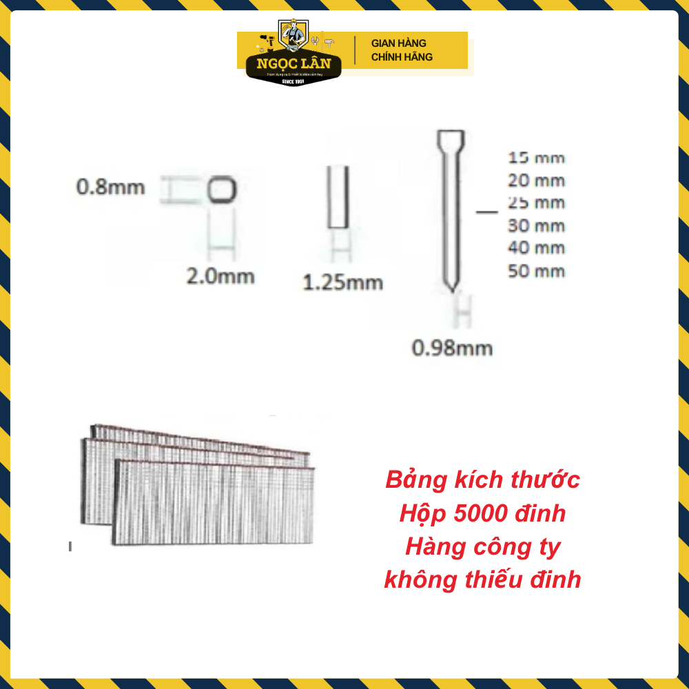 Đinh công nghiệp, đinh thẳng bấm gỗ F15-F20-30-F40-F50 (Hàng công ty xuất khẩu)