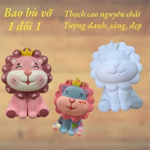 Bộ tượng tô màu SƯ TỬ bằng thạch cao 3D kích thước 17-25 cm cho bạn thoải thức sáng tạo