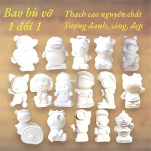 Combo 3, 6 tượng tô màu thạch cao 3D kích thước 13-15 cm kèm 12 màu và 2 cọ cho bé thoải thức sáng tạo