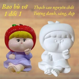 Bộ tượng tô màu CÔ BÉ DỄ THƯƠNG bằng thạch cao 3D kích thước 17-25 cm cho bạn thoải thức sáng tạo
