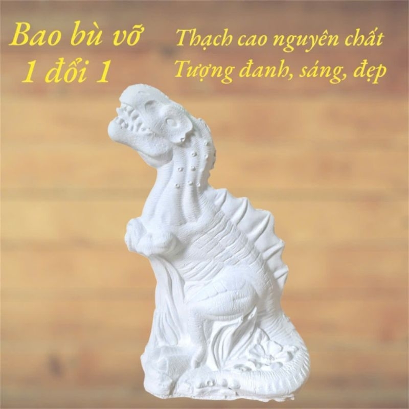 [Được chọn mẫu] Bộ tượng tô màu CHỦ ĐỀ KHỦNG LONG bằng thạch cao 3D kích thước 17-25 cm cho bạn thoải thức sáng tạo