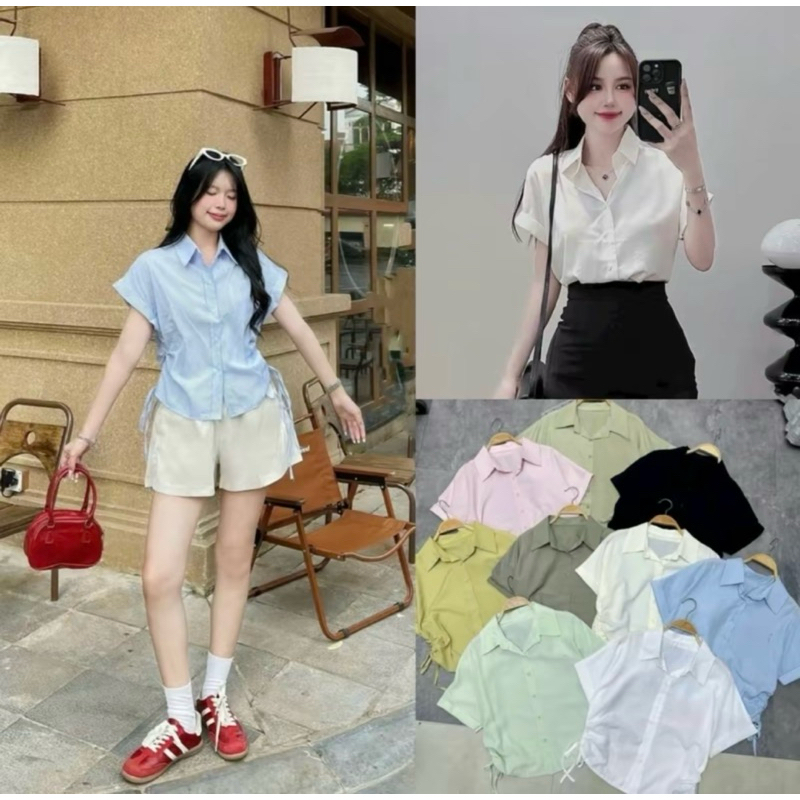ÁO SƠ MI RÚT DÂY HACK DÁNG CHẤT LỤA CAO CẤP - MS :261 . Áo sơ mi tay ...