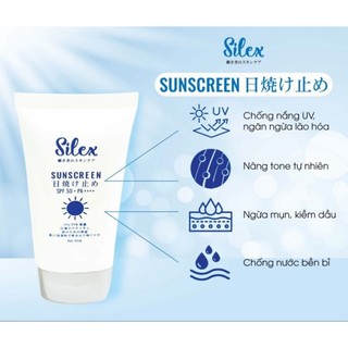 Kem Chống Nắng Silex Nhật Bản Giúp Ngừa Thâm Sạm, Dưỡng Ẩm, Nâng Tông Trắng Hồng 50g
