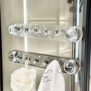 Thanh ngang inox dán tường siêu chắc.giá treo đồ phòng tắm 6 móc