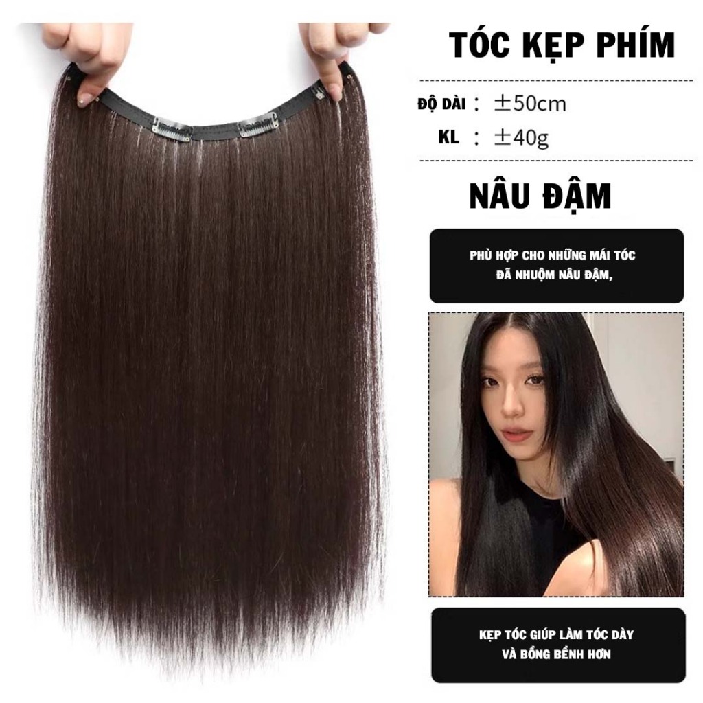 Tóc Giả Mảnh Kẹp iAn 40 Gram – Nhẹ Nhàng, Tự Nhiên, Dễ Dàng Biến Hóa
