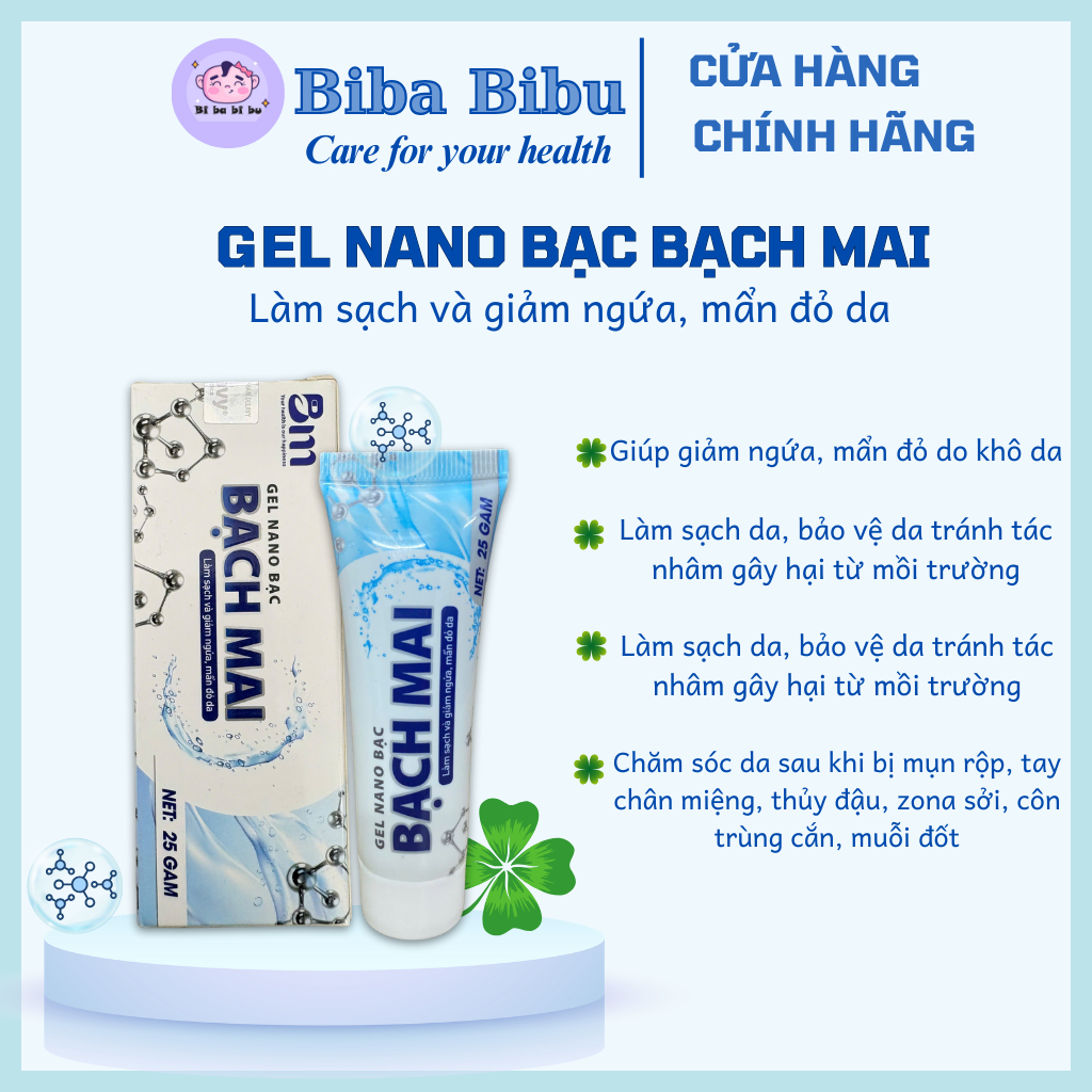 Gel Nano Bạc Bạch Mai Giúp Làm Sạch Da - Hình Ảnh Thực Tế
