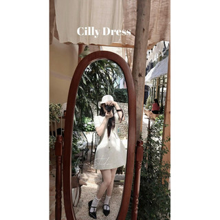 Váy tweed cộc tay hoa trà - Cilly Dress - Anne Studio
