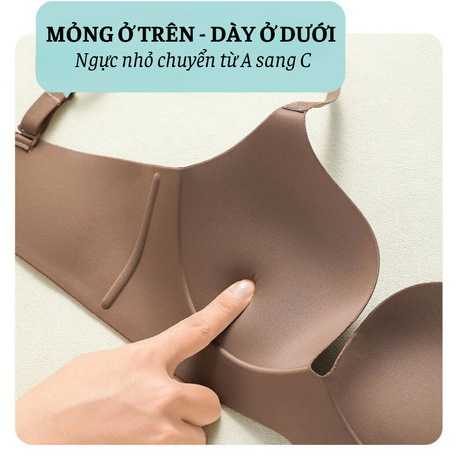 Áo Ngực Đúc Su Non Cúp Ngang Quả Tròn Có Đệm Nâng Ngực DORIS 3413