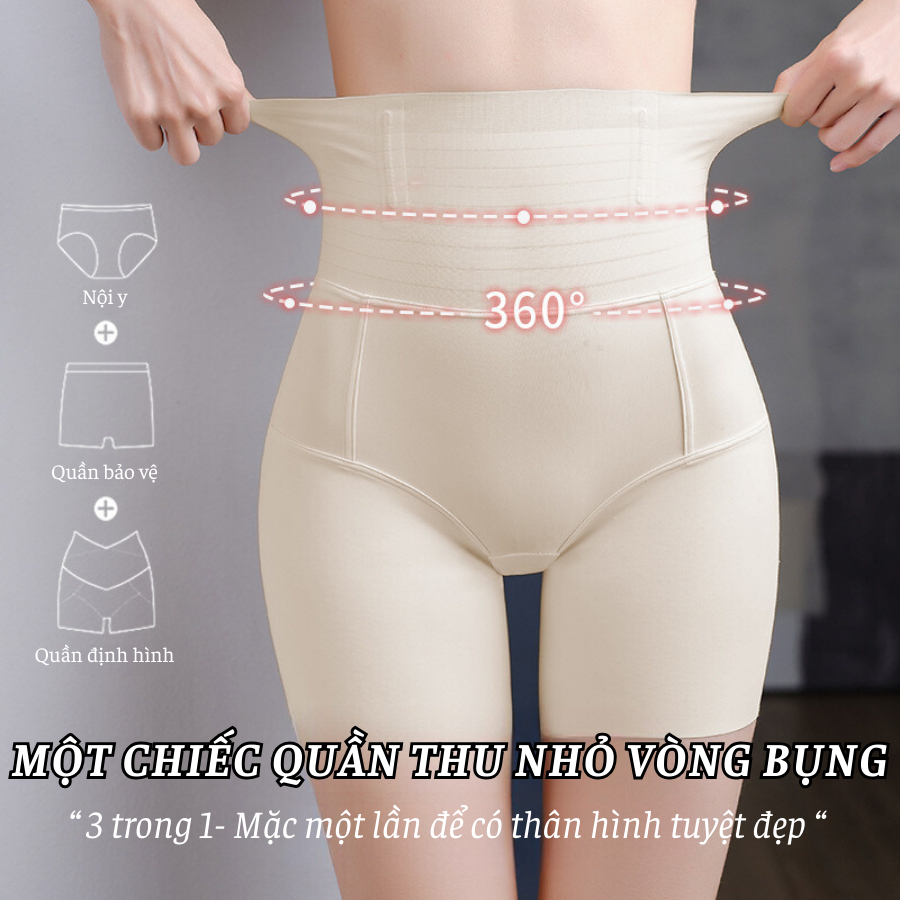 Quần Gen Nịt Bụng Tàng Hình Mặc Váy Nâng Mông Kháng Khuẩn Định Hình Eo DORIS 667