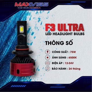 Bóng đèn LED siêu sáng Maxviss F3 - TĂNG SÁNG - GIỮ ZIN ĐĂNG KIỂM THOẢI MÁI - BẢO HÀNH 2 NĂM | Phụ kiện ô tô ADG