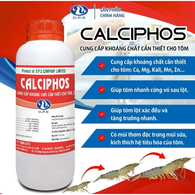 [MUA 5 TẶNG 1] O.P.S Calciphos - Hỗ trợ cung cấp khoáng chất cho tôm ...