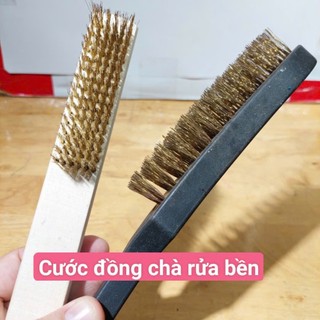 Bộ 2 bàn chải sắt có cán y hình ,chà rong, rêu , chà sàn, đánh rỉ sét ...