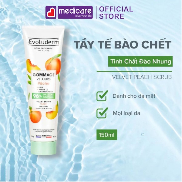 Kem tẩy tế bào chết EVOLUDERM dành cho da mặt 150g