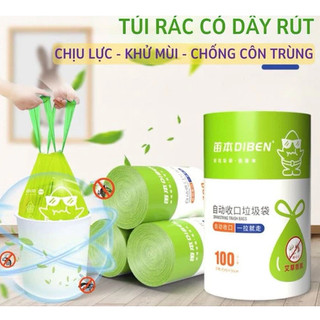 SET 3 Cuộn (150 Túi) Rác Ngải Cứu Đuổi Muỗi Size 45x45cm Có Dây Rút H355 (hàng tốt)