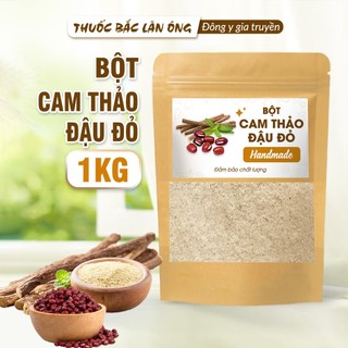 Bột cam thảo đậu đỏ 1kg dưỡng trắng, tẩy da chết nhẹ, mờ thâm, dưỡng da trắng hồng