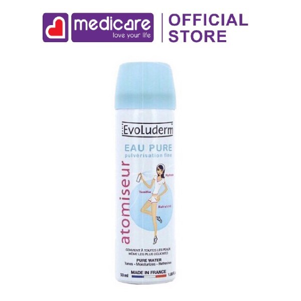 Nước Xịt Khoáng EVOLUDERM Cấp Ẩm Dịu Da 50 - 150 - 400ml