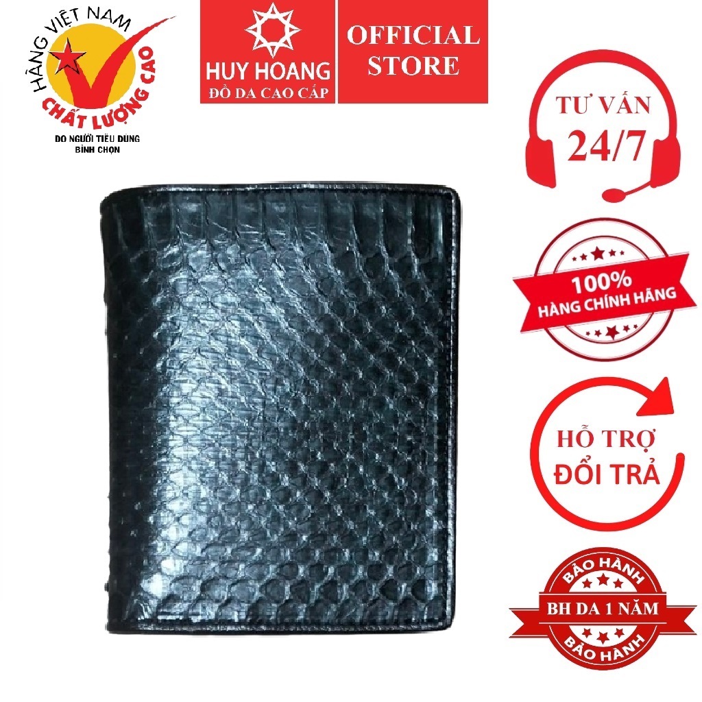 Bóp nam Huy Hoàng da rắn biển kiểu đứng màu xanh rêu phối đen HP2620 ...
