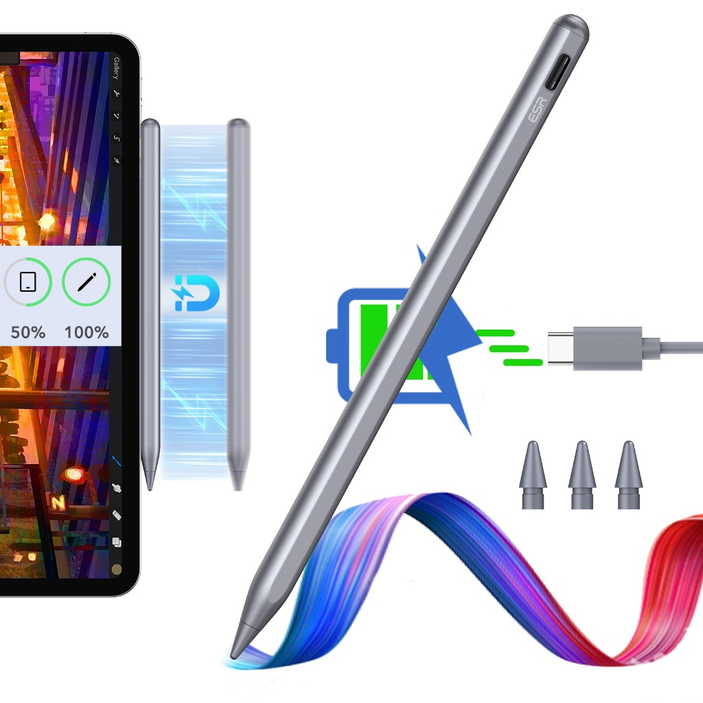 Bút Pencil ESR Digital Pencil Pro dành cho iPad Pro M4/ M2/ M1/ Air 4/5/6/ Ipad Mini 5/6/7/ Ipad Gen 7/8/9/10 | BigBuy360 - bigbuy360.vn