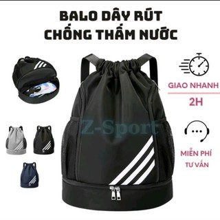 Balo Dây Rút Thể Thao Chống Nước Có Ngăn Đựng Giày Chơi Bóng Rổ, Bóng Đá, Tập Gym