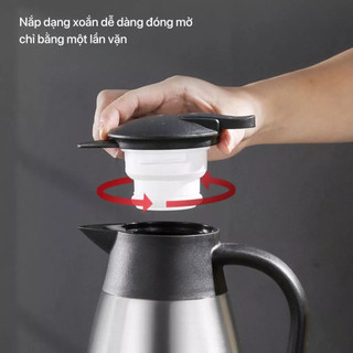 Bình Giữ Nhiệt 2 Lít Lõi Inox 304 - Giữ Nóng Lạnh 24h, Phích Nước Cỡ Lớn Siêu Bền