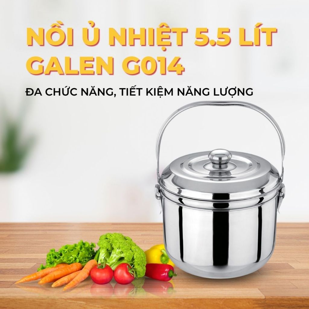 Nồi Ủ Nhiệt Đa Năng Inox GALEN G014 Giữ Nhiệt Bằng Chân Không Kiểu Dáng ...
