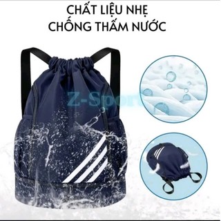 Túi Đựng Giày Đá Bóng, Túi Đựng Giày Đá Banh Bóng Đá Thể Thao Câu Lạc Bộ 2 Ngăn,Balo thể thao đa năng dây rút, có ngăn