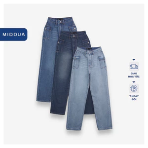MIDDUA - JN184 Jean suông túi hộp ở hai bên hông