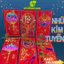 Set 6 Bao Lì Xì Đỏ Chữ Nổi Câu Chúc Nhũ Kim Tuyến Ngũ Sắc In Nổi 3D Cao Cấp Bìa Cứng Dày Dặn Lì Xì 2026 BỐ KHỦNG LONG