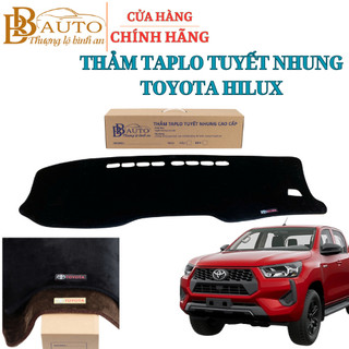 Thảm Taplo TOYOTA HILUX 2015 - 2025, 2026 Chất liệu tuyết nhung cao cấp chống nắng, chống nóng, bảo vệ taplo