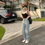 MIDDUA - JN184 Jean suông túi hộp ở hai bên hông