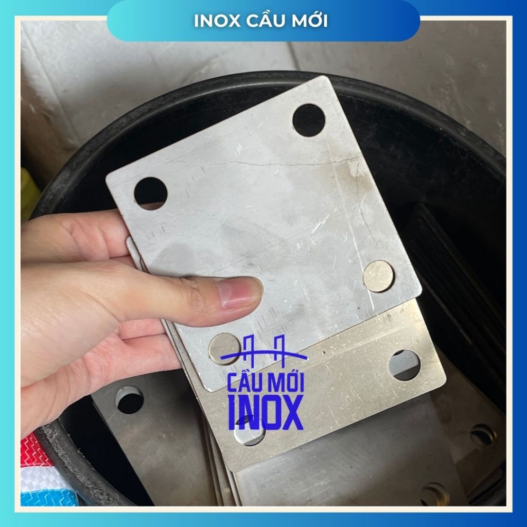 Bản mã inox 304, mặt bích inox vuông 8x8,10x10,12x12,15x15, 20x20, 25x25 dày 2.0ly