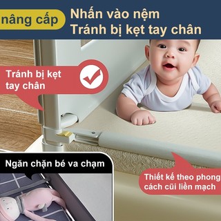 Thanh chắn giường cho bé, nâng hạ từng bên, lắp đặt dễ dàng, An toàn cho bé, Bản nâng cấp mới nhất