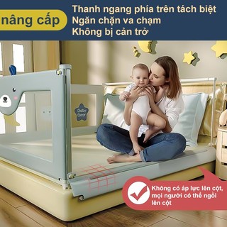 Thanh chắn giường cho bé, nâng hạ từng bên, lắp đặt dễ dàng, An toàn cho bé, Bản nâng cấp mới nhất