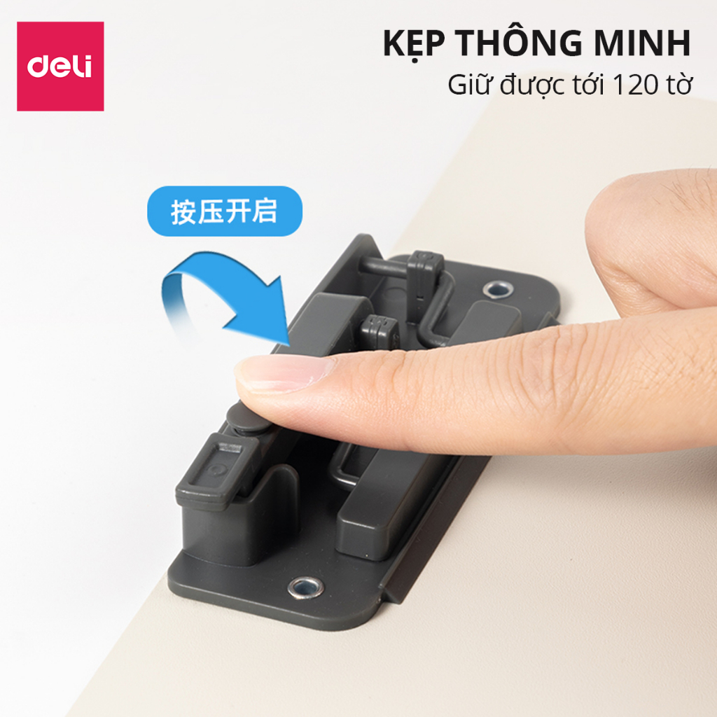 [VOUCHER 20%]Bìa Trình Ký Nhựa A4 Deli Đôi Bìa Kẹp Nhựa Tài Liệu Kẹp Hồ Sơ A4 Hai Mặt Pastel Học Sinh Văn Phòng