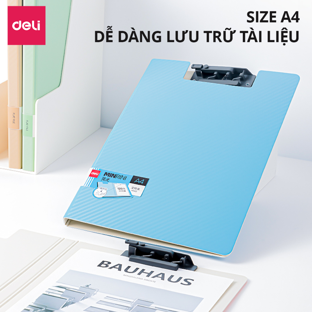 [VOUCHER 20%]Bìa Trình Ký Nhựa A4 Deli Đôi Bìa Kẹp Nhựa Tài Liệu Kẹp Hồ Sơ A4 Hai Mặt Pastel Học Sinh Văn Phòng