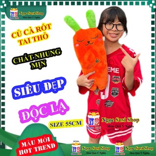 Gấu Bông CỦ CÀ RỐT TAI THỎ Siêu Dễ Thương Size 55cm - Thú Bông Thú Nhồi Bông Đồ Chơi Doll Ngọc Susi