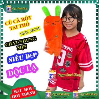 Gấu Bông CỦ CÀ RỐT TAI THỎ Siêu Dễ Thương Size 55cm - Thú Bông Thú Nhồi Bông Đồ Chơi Doll Ngọc Susi