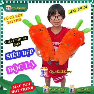 Gấu Bông CỦ CÀ RỐT TAI THỎ Siêu Dễ Thương Size 55cm - Thú Bông Thú Nhồi Bông Đồ Chơi Doll Ngọc Susi